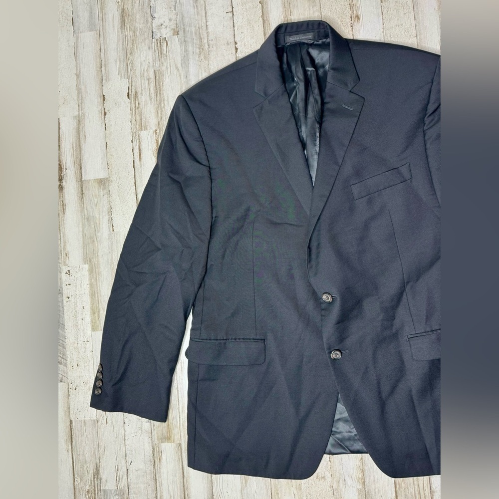 Lauren Ralph Lauren Blazer Jacket Men's 44R Black Classic Solid - Picture 3 of 11